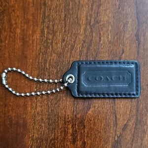 Coach Black Leather Key Holder